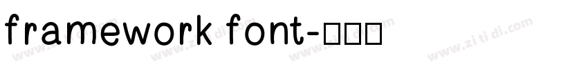 framework font字体转换